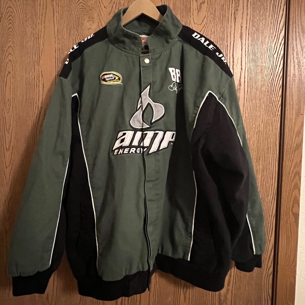 Nascar Green and Black Bomber Jacket